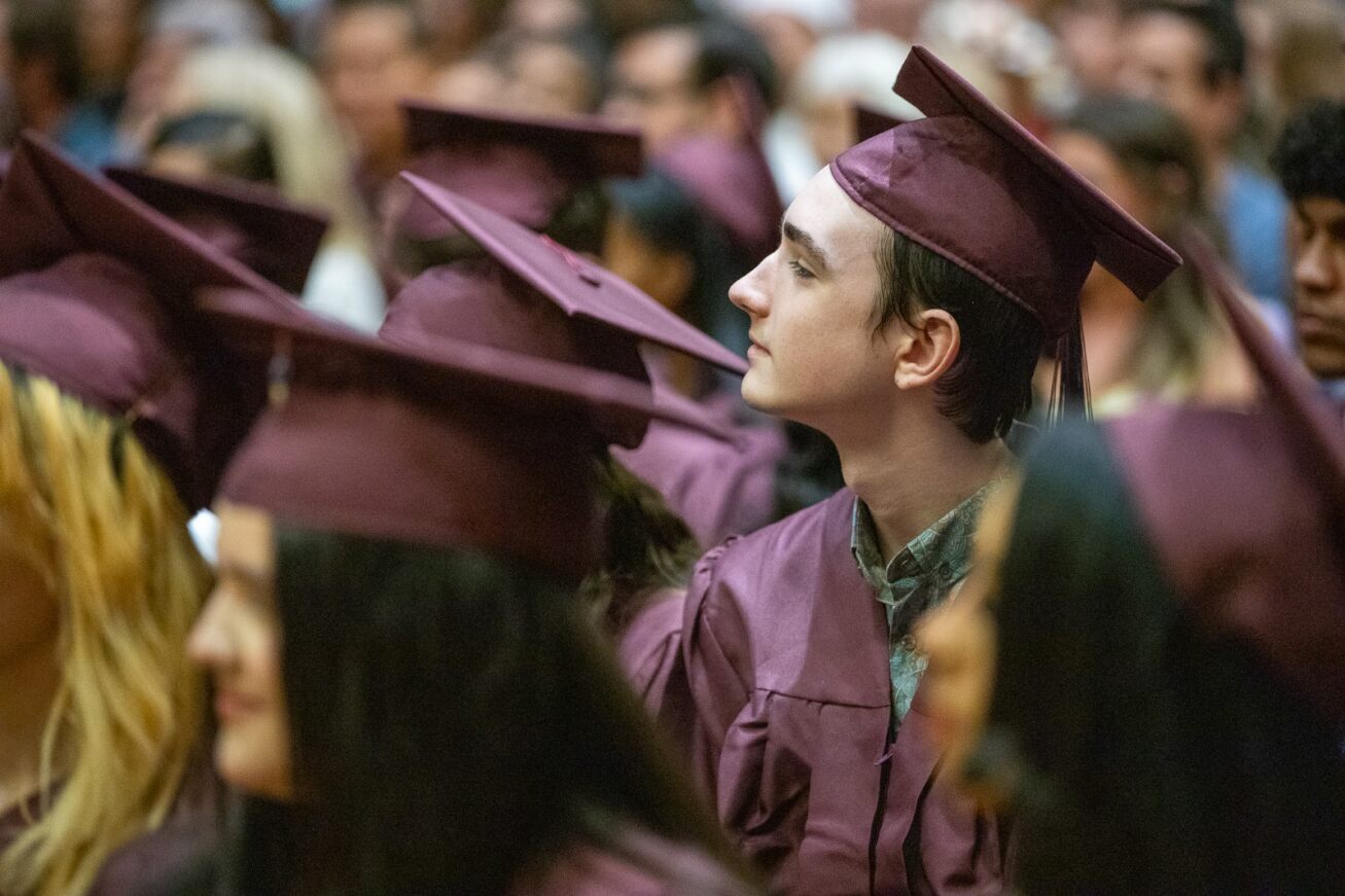 TUVA grads listen in during the ceremony